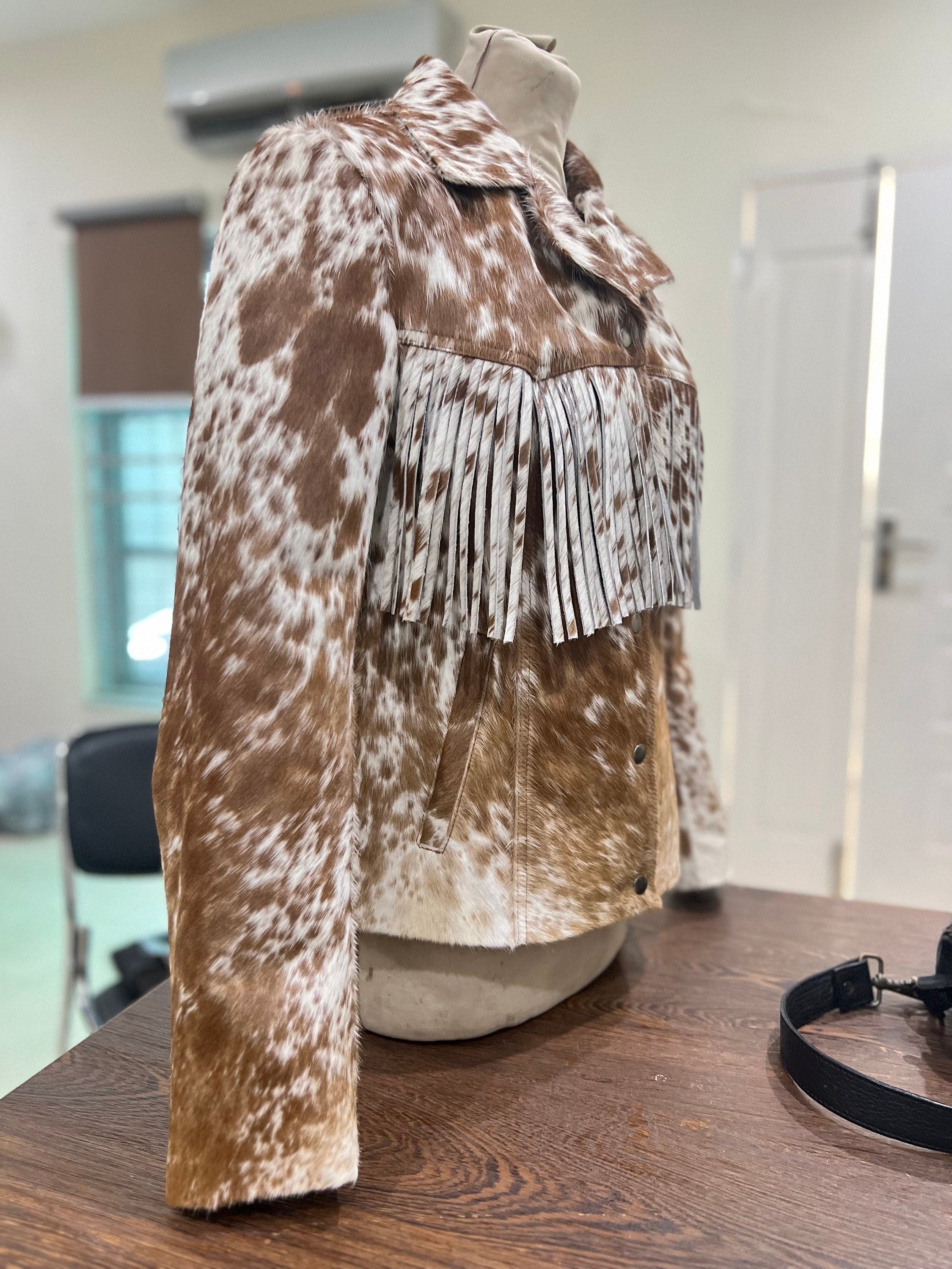 Fringe Leather Jacket – Hair on hide for Stylish Women